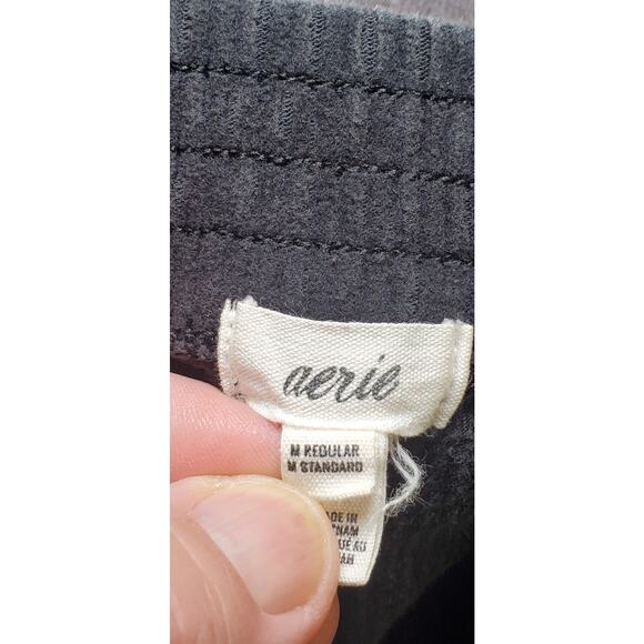 Aerie Women’s Size M Black Groove On High Waist Velour Flare C9 - Picture 5 of 9